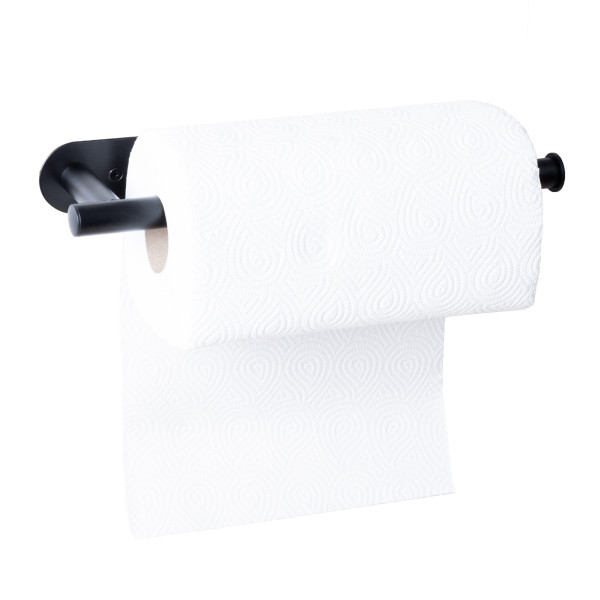 Yoka Home uchwyt na ręcznik papierowy kuchenny czarny samoprzylepny