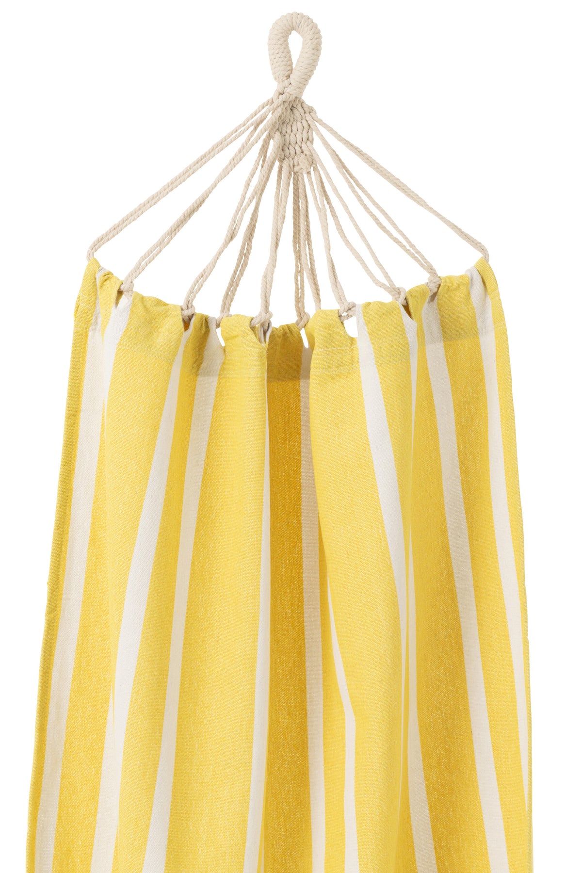 J-Line hangmat Strepen - katoen/polyester - geel/wit