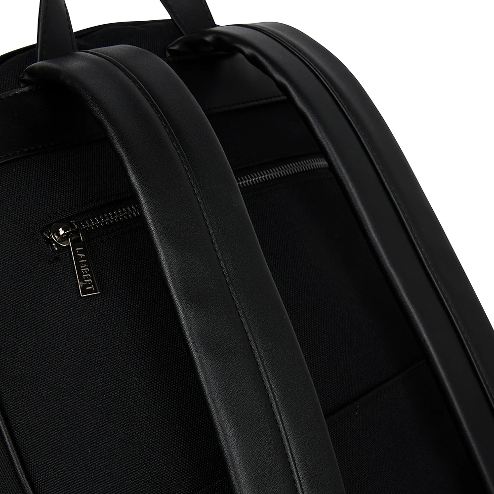 The Logan – Backpack in Black Canvas