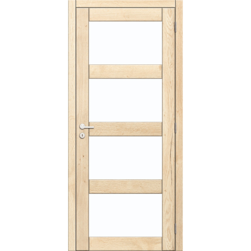 Porte vitrée Realwood Nature Oak chêne naturel verre clair 78 x 201,5 cm THYS