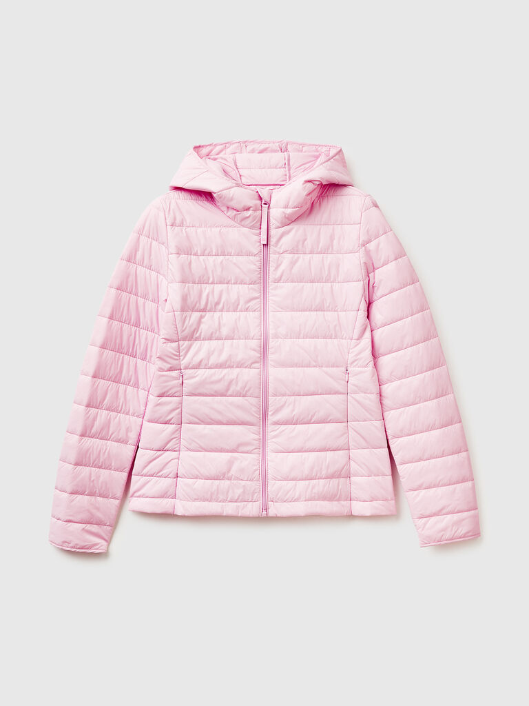 Lightweight padded jacket with hood