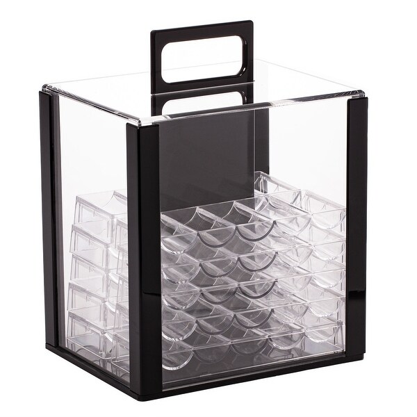 1000 Ct Monte Carlo 14 Gram Poker Chip Set w/ Acrylic Case - Clear