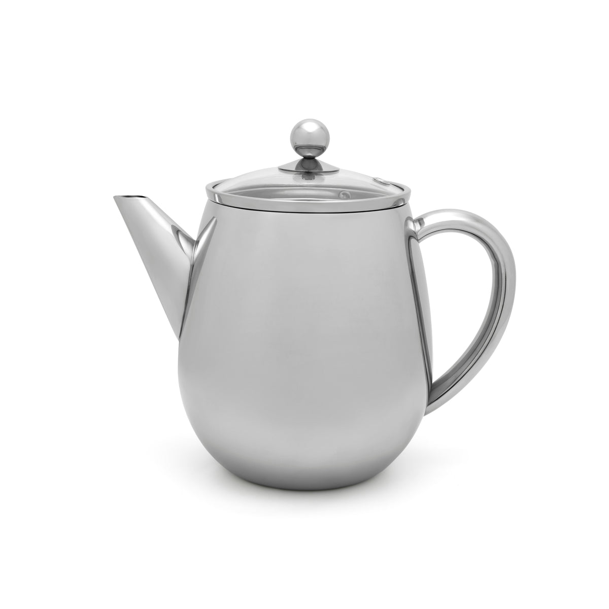 Bredemeijer - Dubbelwandige theepot Eva - 1,1 liter - Glanzend - Met filter