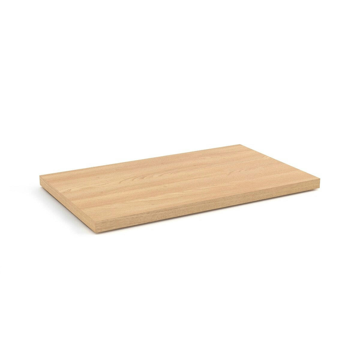 Lot de 2 étagères L60 cm plaqué chêne, Johanez