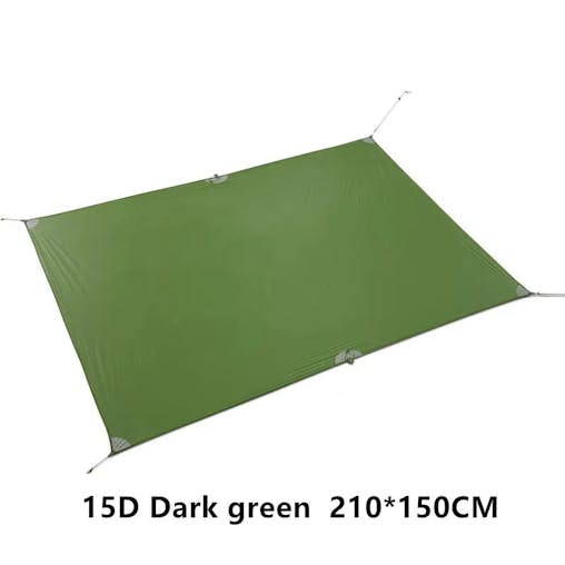 NNEOBA Ultralight Camping Tarp Sun Shelter 15D Nylon (Green)
