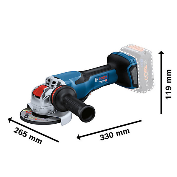 Meuleuse d'angle 18V GWX 18V-15 P avec X-Lock (sans batterie ni chargeur)   coffret L-BOXX - BOSCH - 06019H6F01