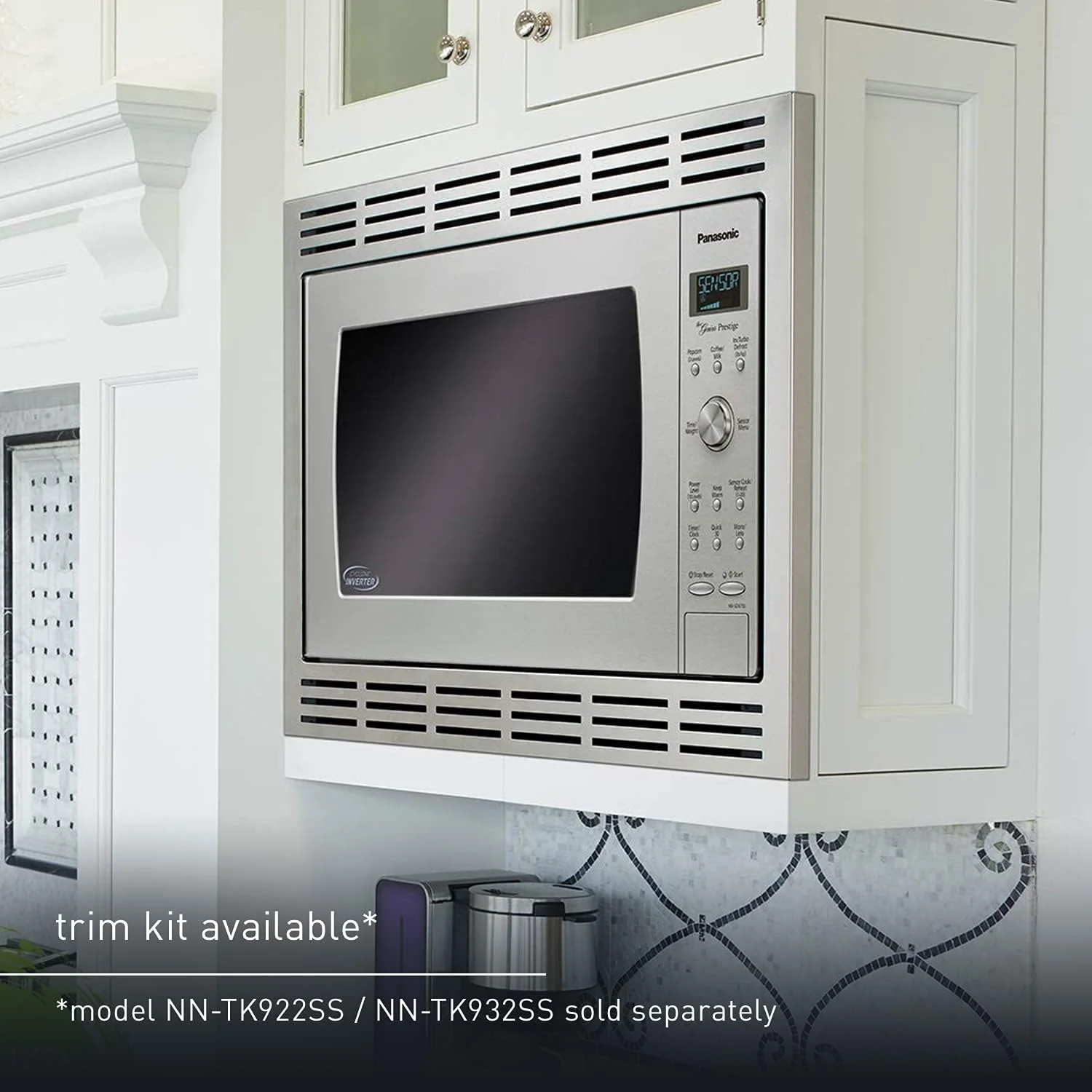 Panasonic Microwave Oven NN-SN966S Stainless Steel Countertop/Built-In with Inverter Technology and Genius Sensor, 2.2 Cubic Foot, 1250W(Cyclonic Inverter/Keypad)