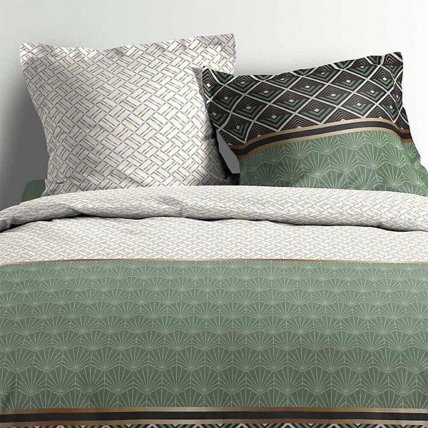 Housse de couette 220x240   2 taies Belor coton Percale 78 fils