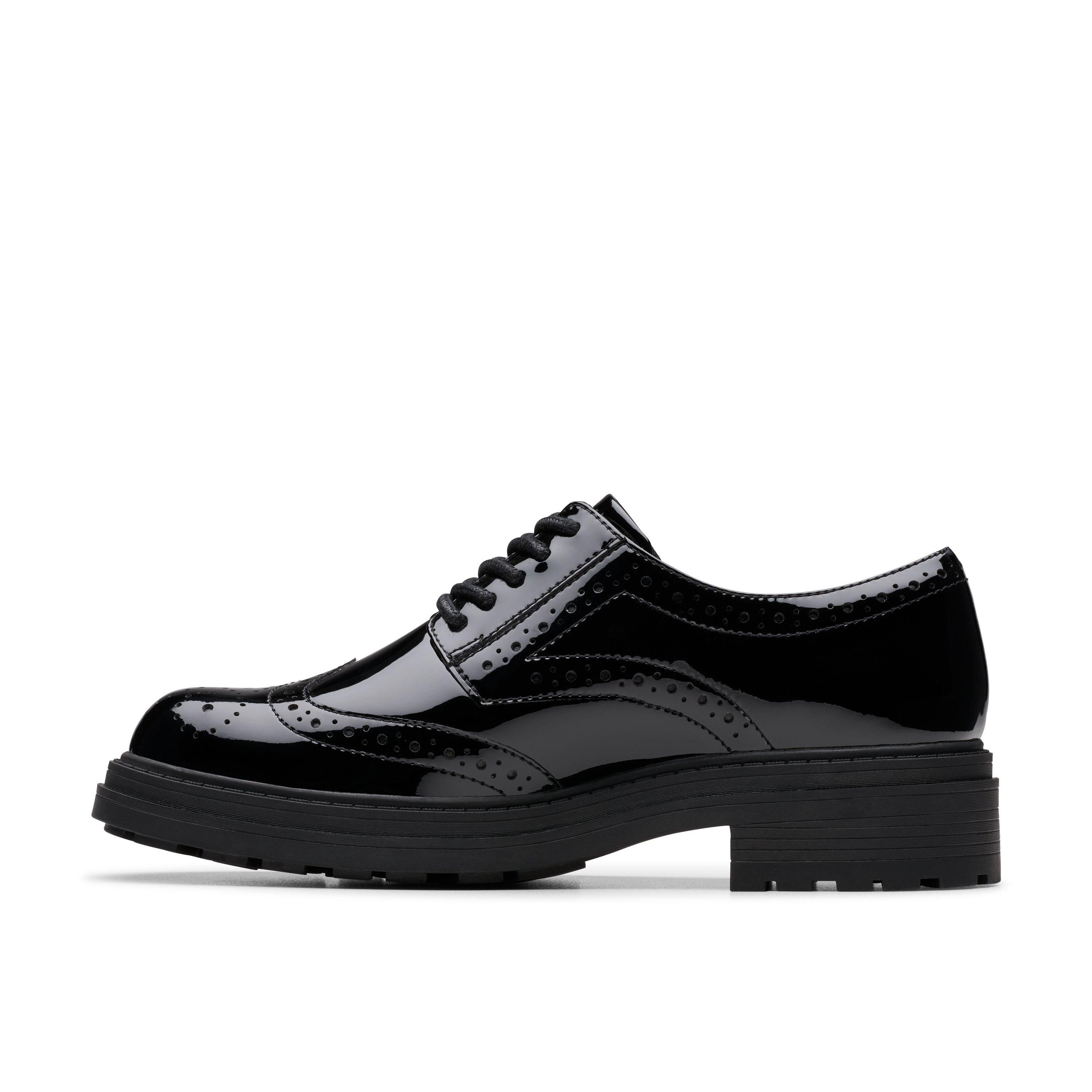 Clarks Orinoco3 Derby Black Patent Derby Shoes,Lace Up
