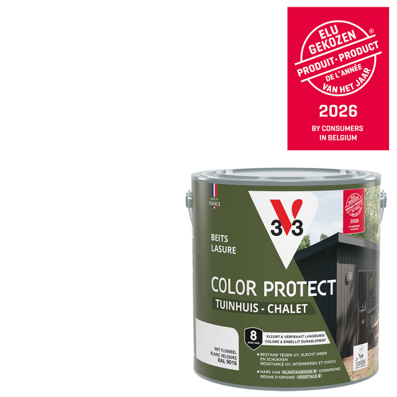 Lasure pour chalet Color Protect blanc 2,5 L V33