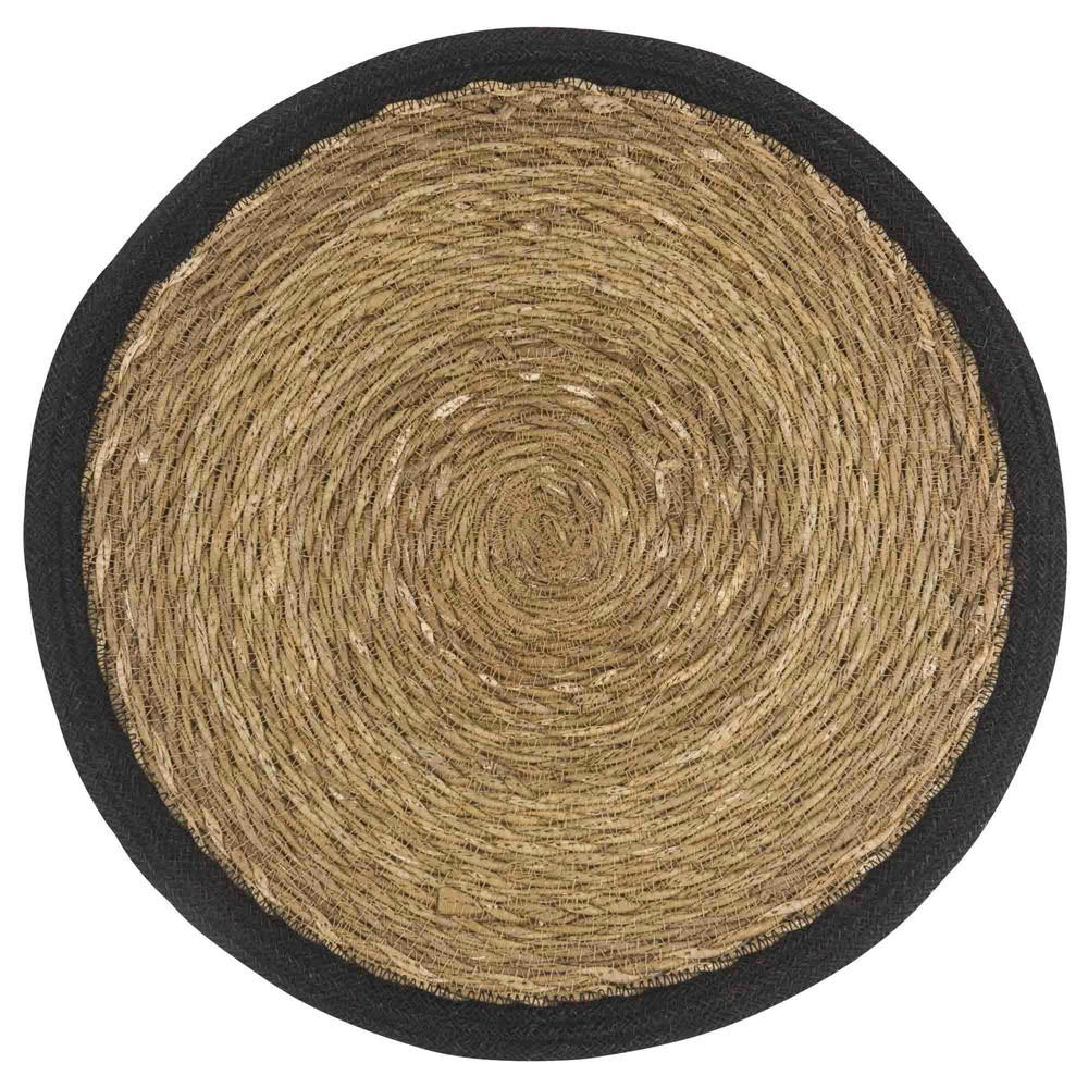 - Set de table rond en jute noir