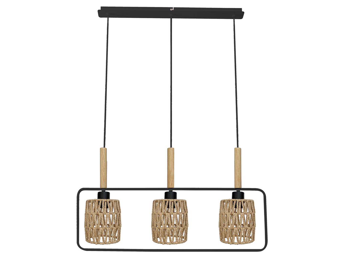 Lampa wisząca Crown 3-punktowa metalowa czarna