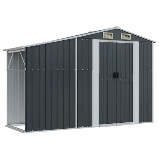 NNEVL Garden Shed Anthracite 277x93x179 cm Galvanised Steel