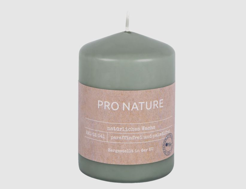 Stumpenkerze Pro Nature Minze klein
