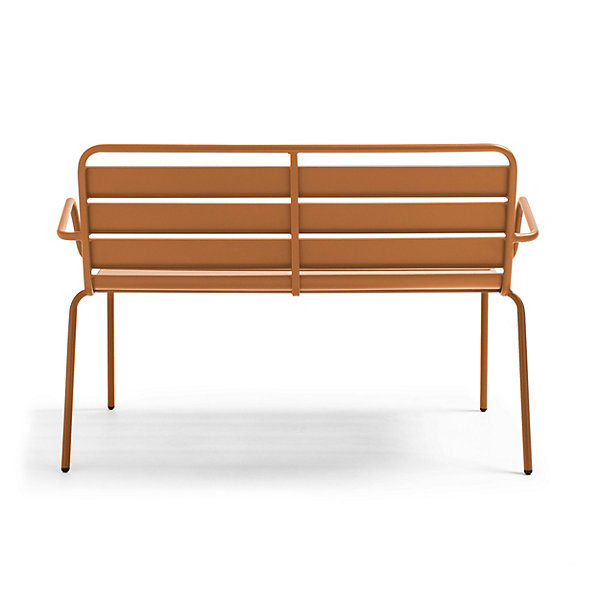 Banc de jardin en métal caramel PalavasOviala