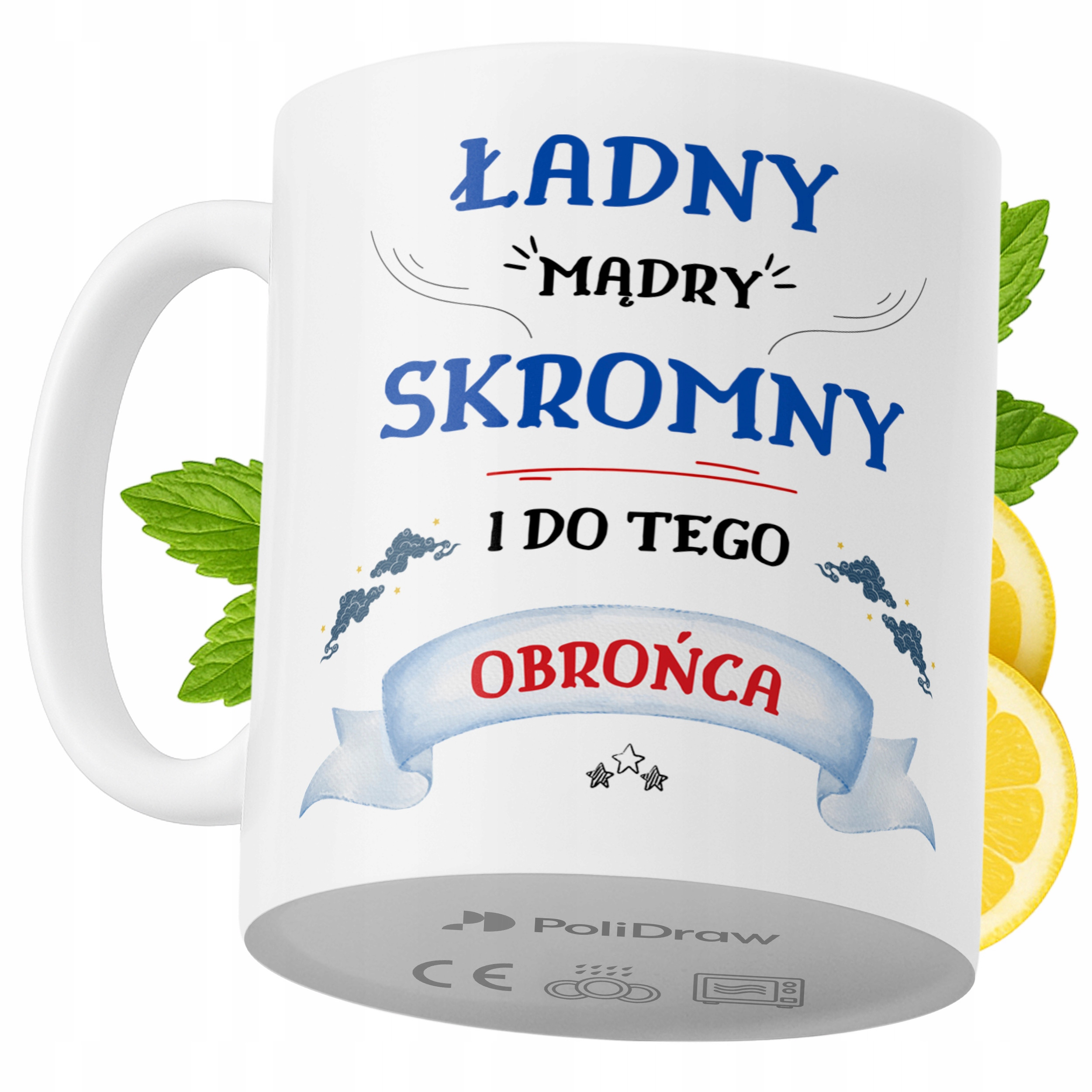 Kubek Dla Obrońcy na Prezent z Nadrukiem ze Zdjęciem 330 ml PoliDraw