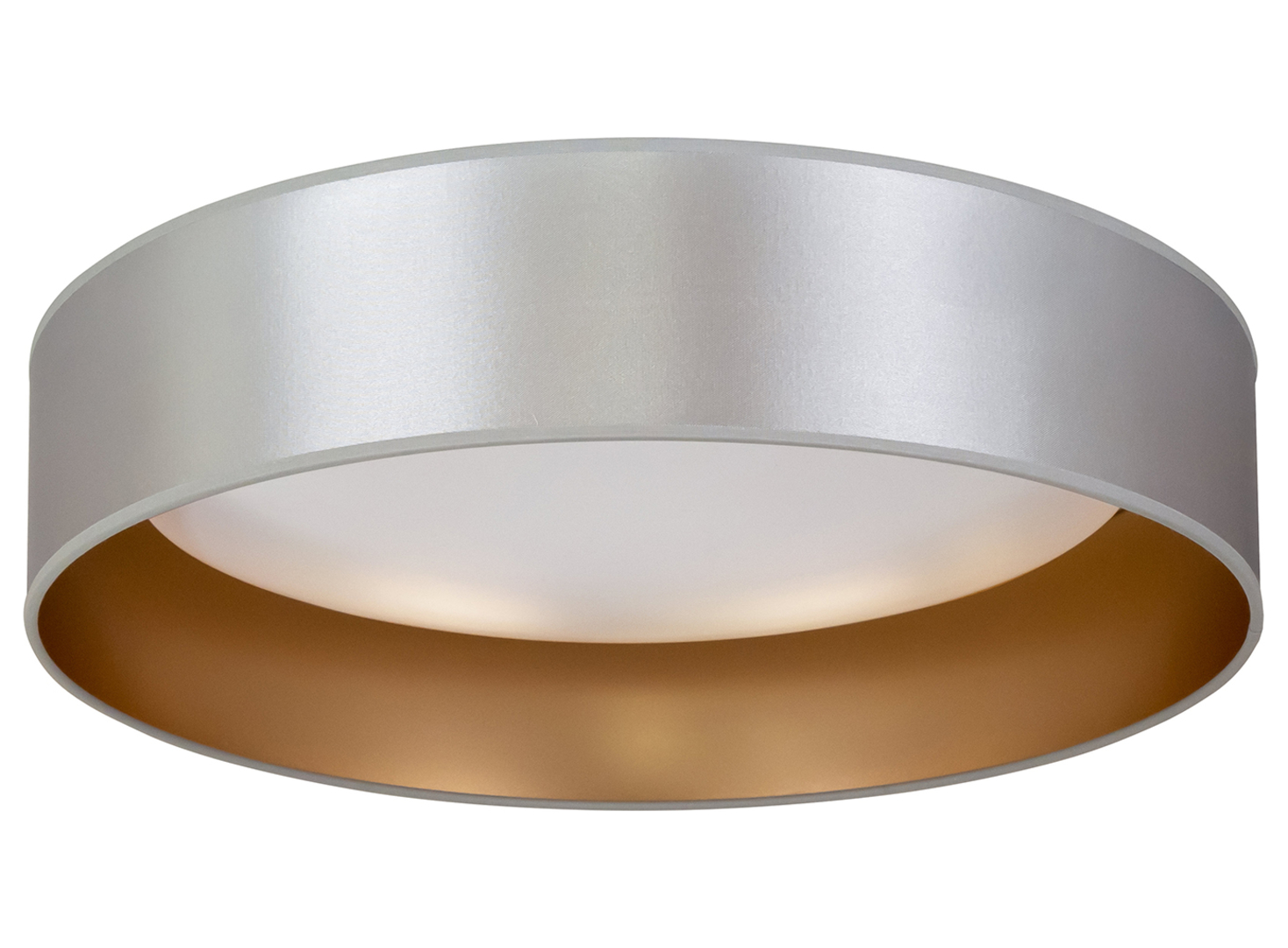 Lampa sufitowa Plafond LED tkaninowa srebrno-złota
