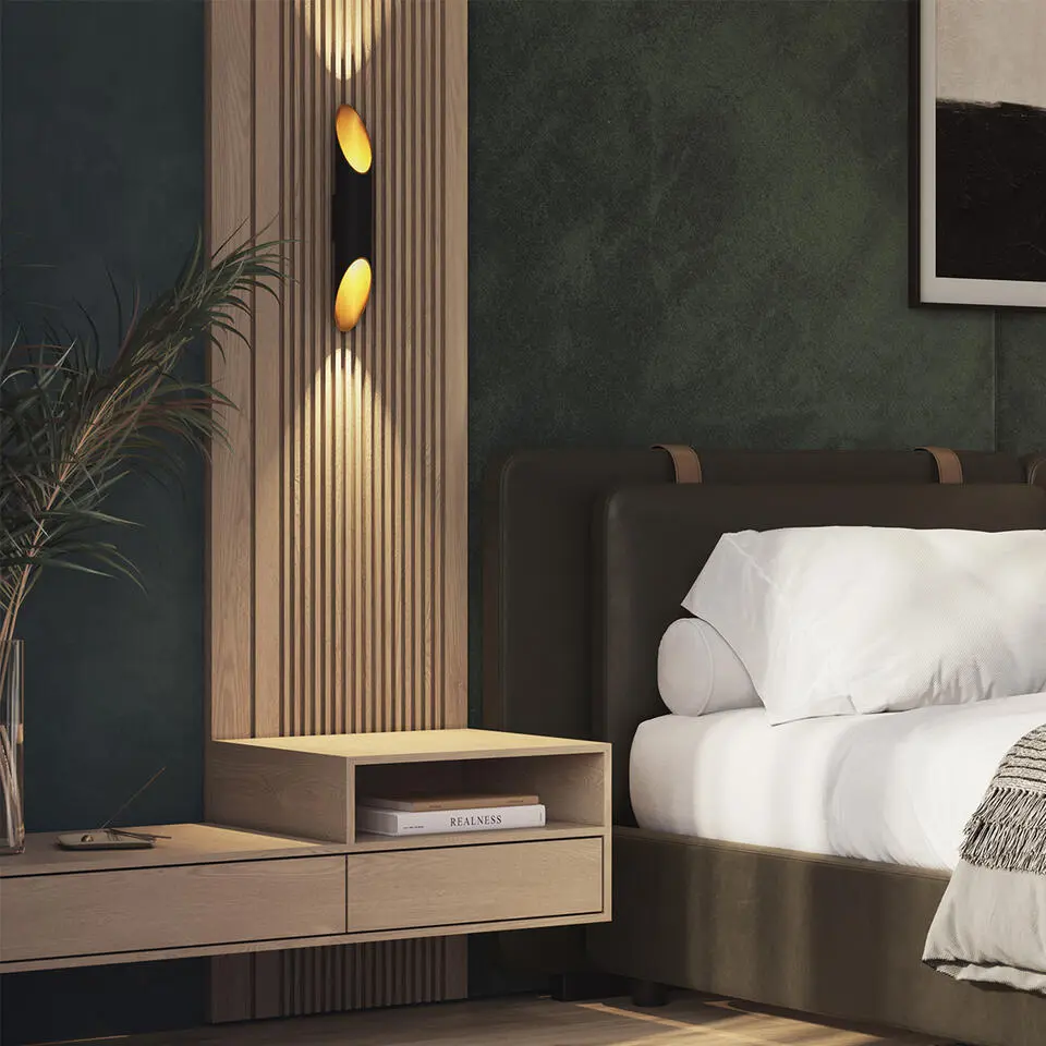 Qazqa up? en downlight lamp organo zwart gu10