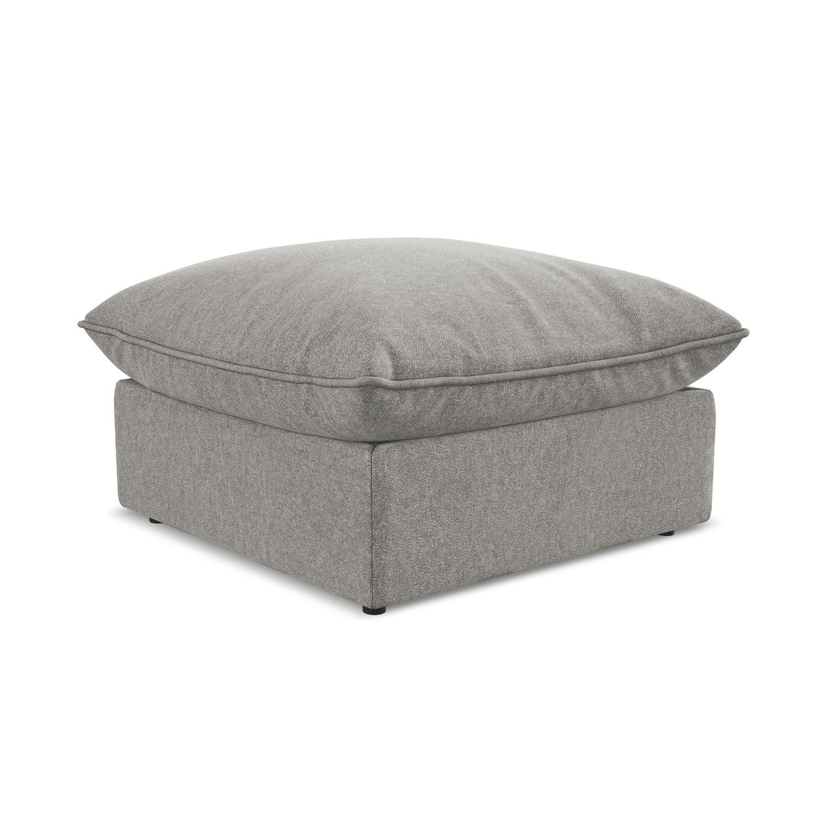 LaMiaSofa Poef Ravenna - velours - grijs - 75x75x45