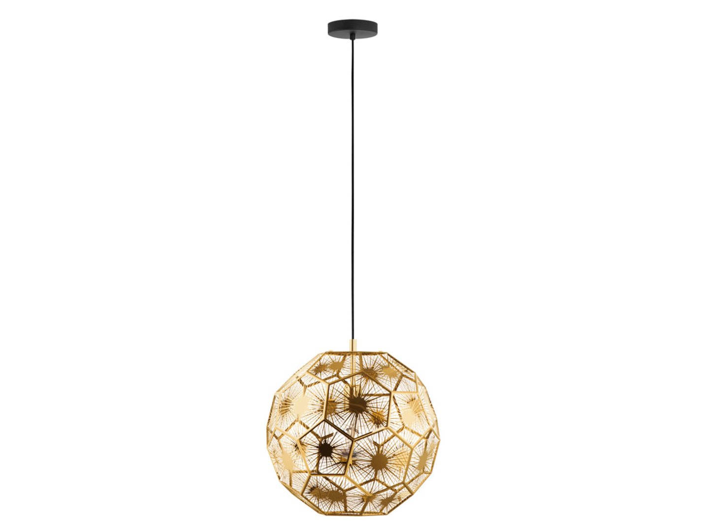 Lampa wisząca Skoura 41 cm stalowa złota