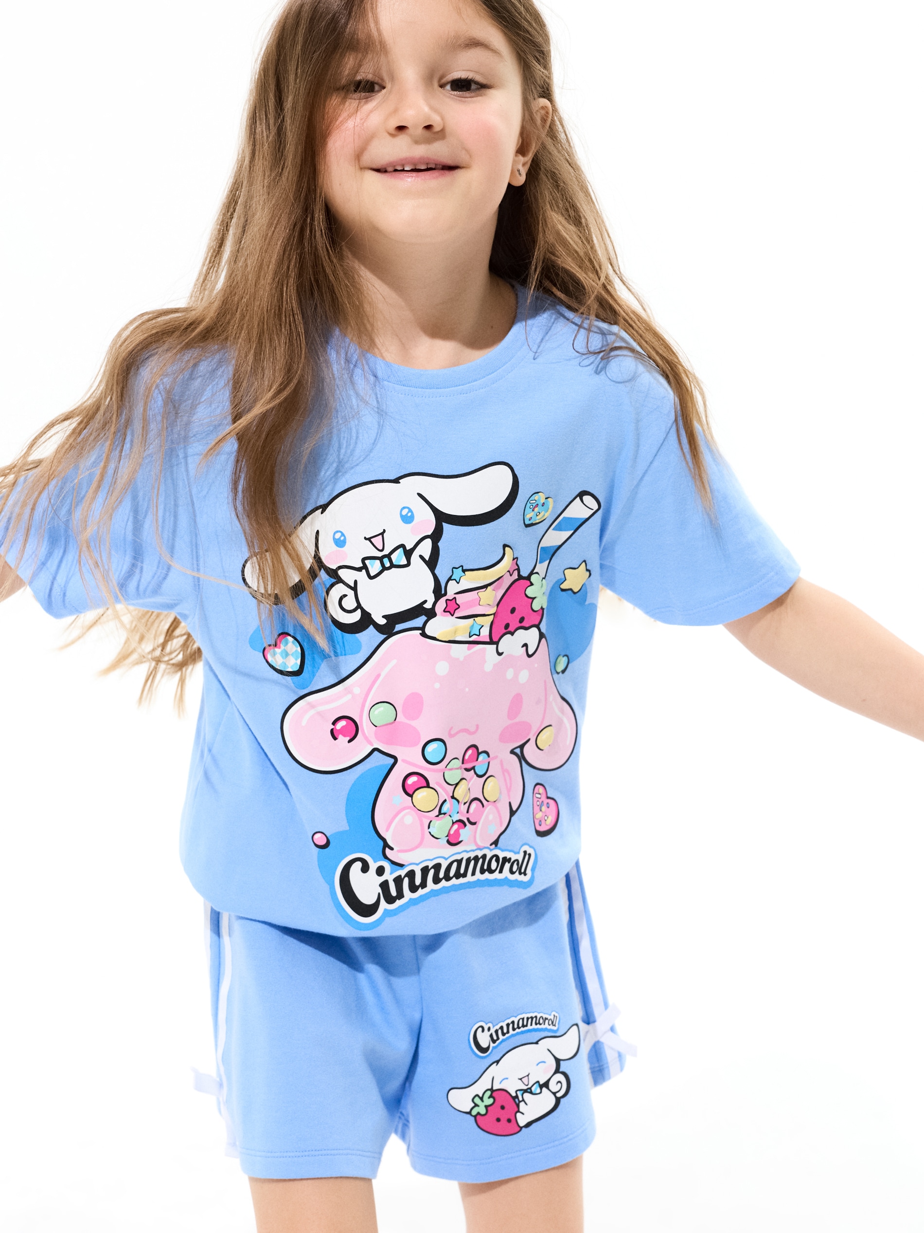 Luźne szorty z nadrukiem Cinnamoroll