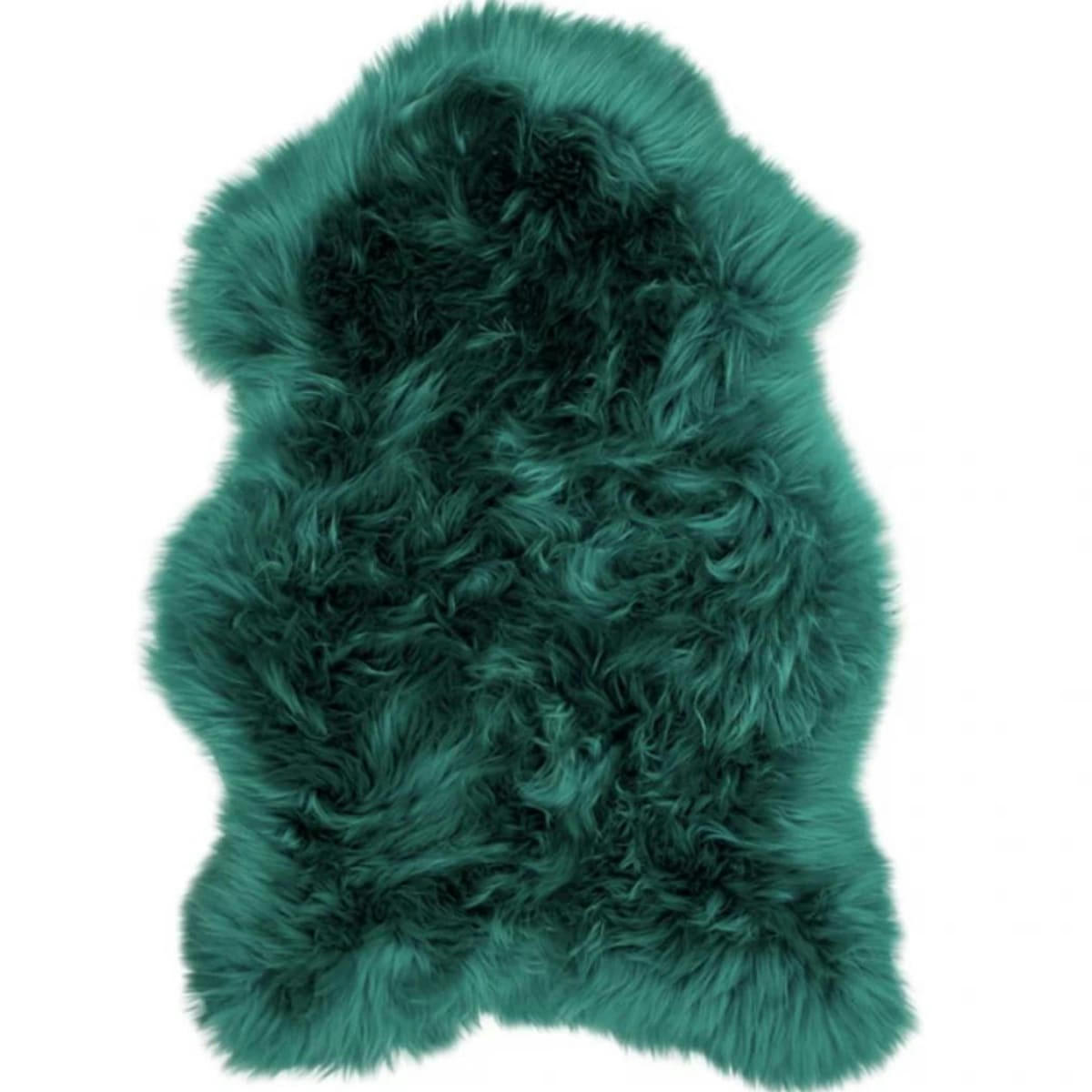 - Tapis en peau de mouton vert bouteille