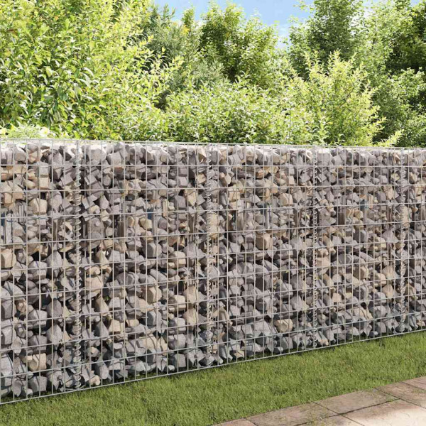 Kosz Gabionowy Ogrodzenie Płot Ściana Gabionowa Stal 120x30x50 cm Srebrny