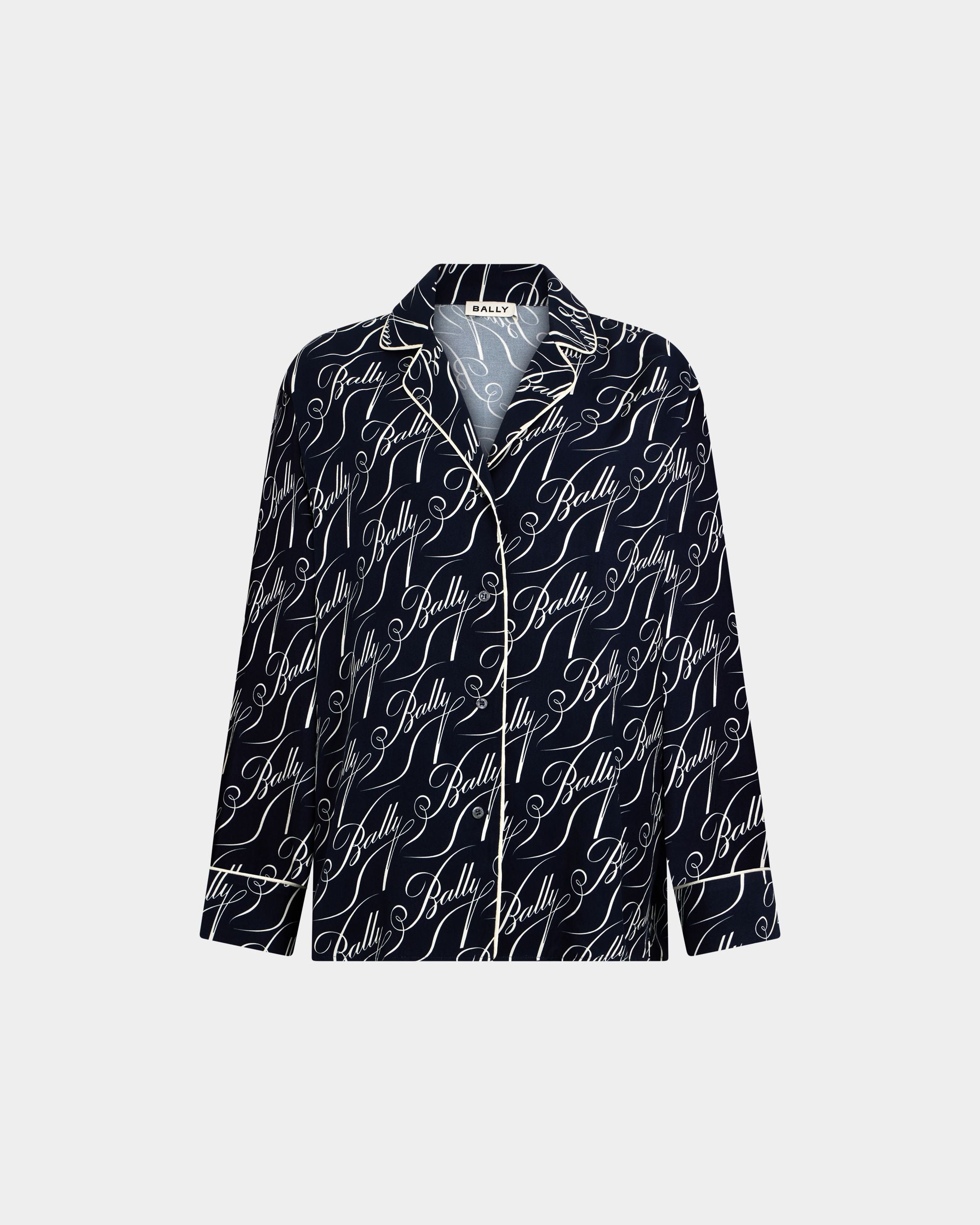 Christmas Capsule Hemd aus Twill in Marineblau
