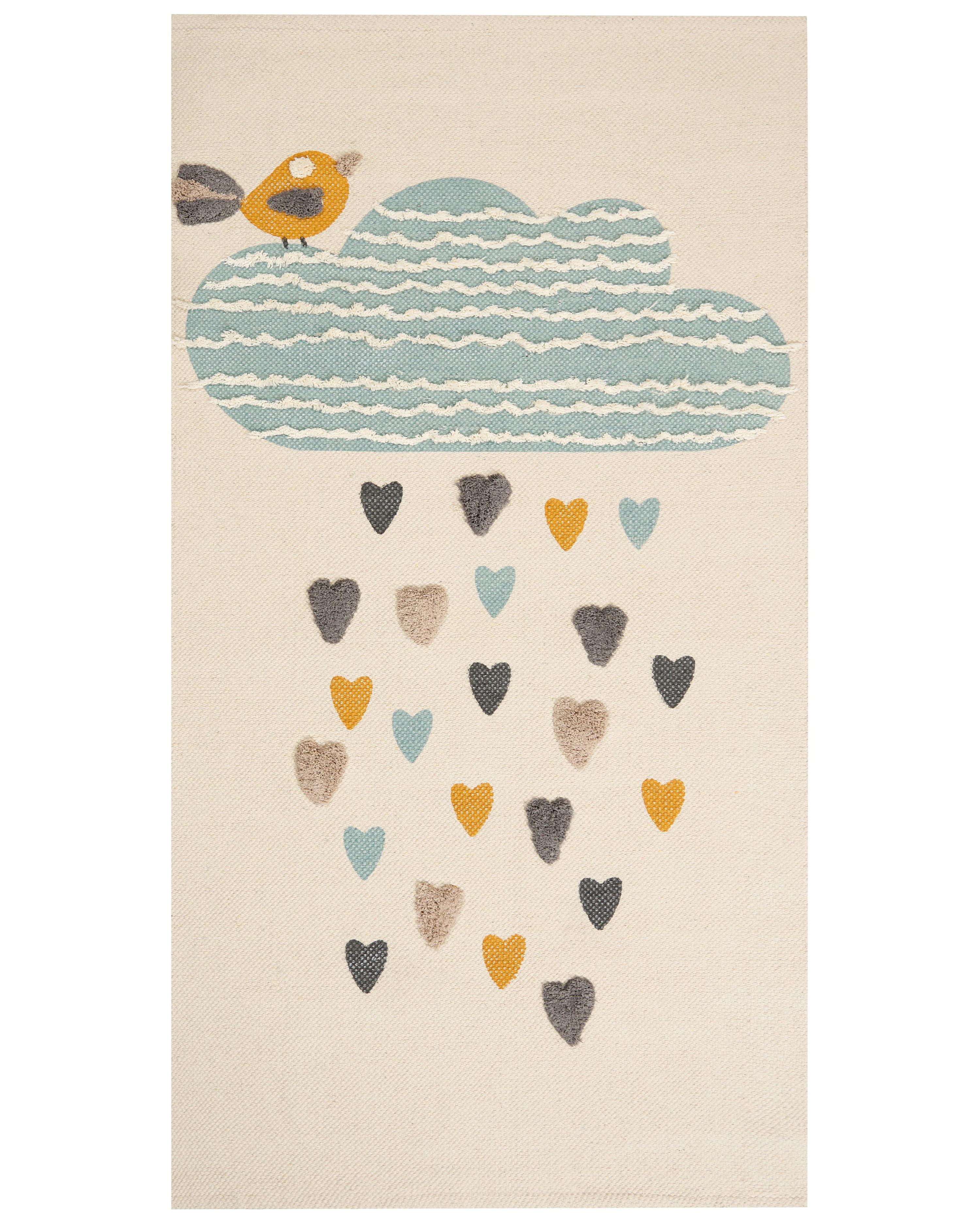Kids Rug BLANG Beige 80 x 150 cm Cotton