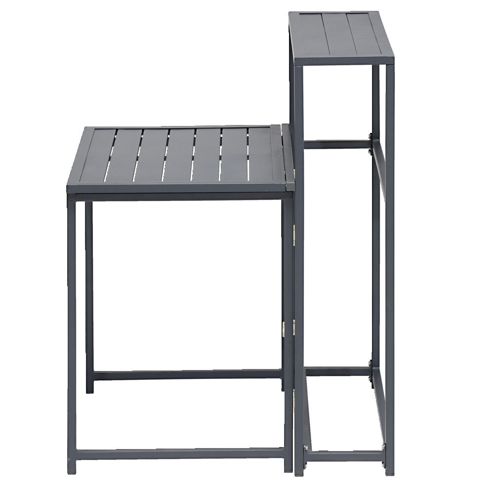 Table pour balcon Oslow pliante acier gris 60xP75xH100cm