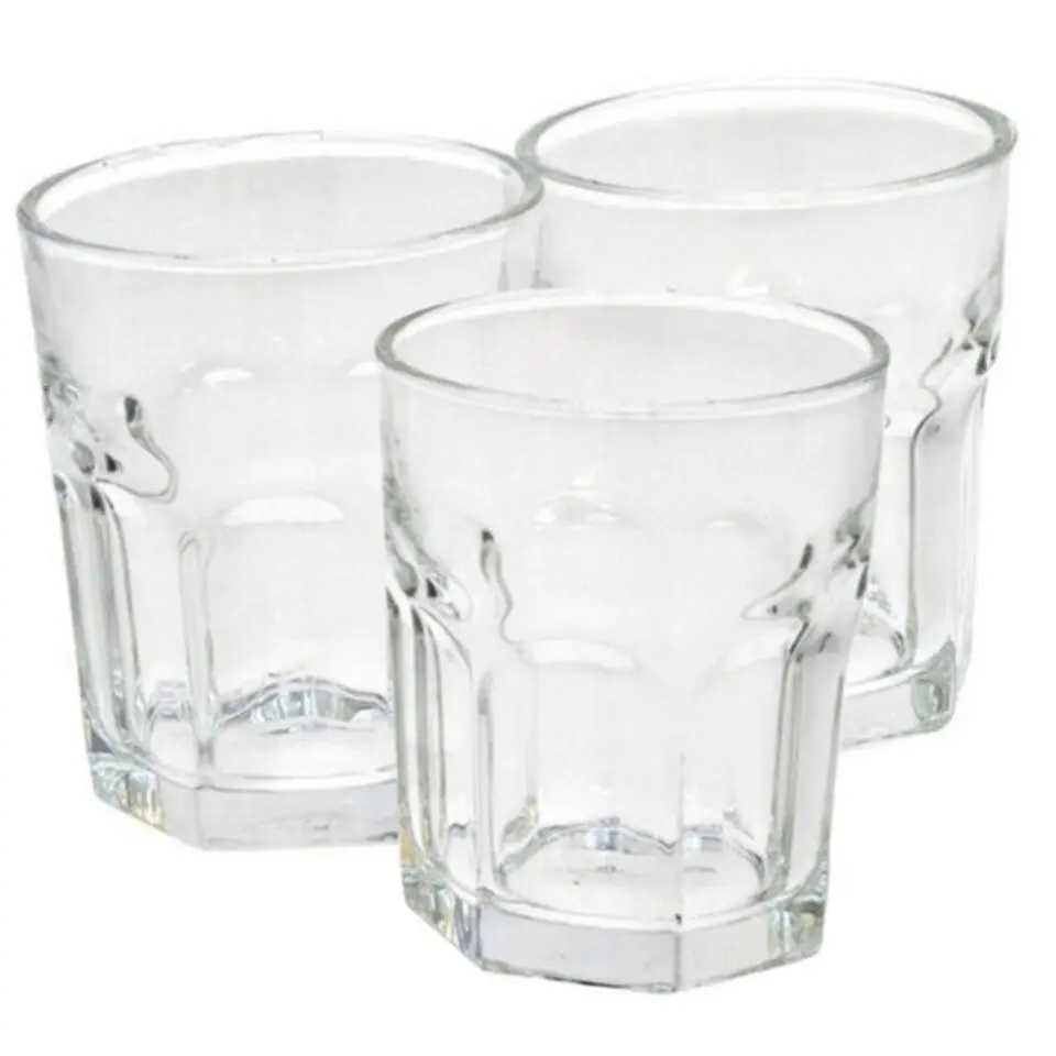 Gerimport Waterglazen Elvira - transparant glas - 3x - 256 ml