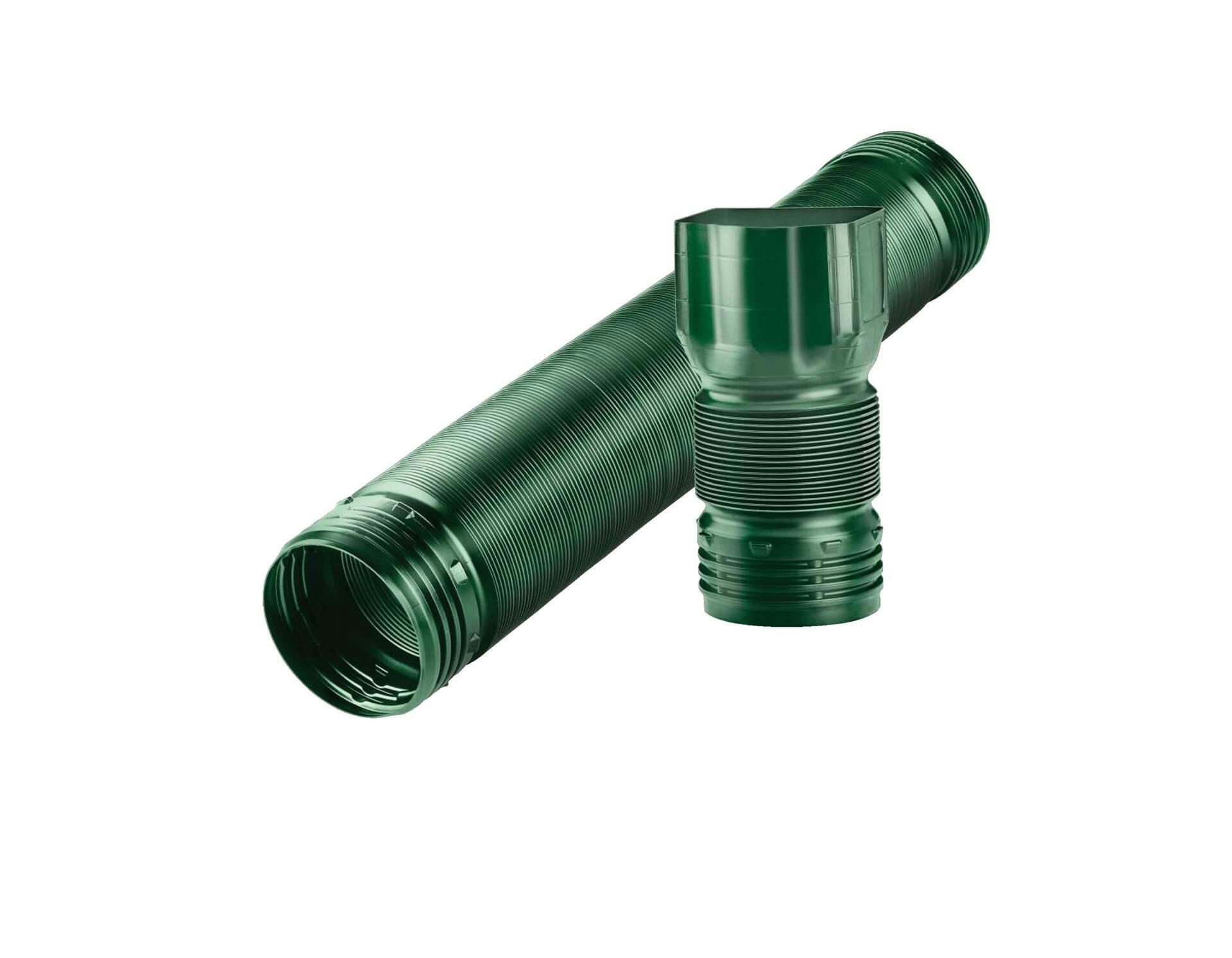 Mole-Pipe Twist and Seal Downspout Adaptor, Assorted Colours, 2 x 3-in