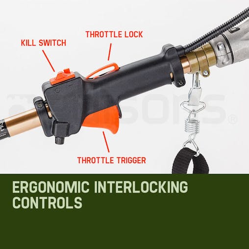 NNEMB 65CC Long Reach Pole Chainsaw Hedge Trimmer Pruner Chain Saw Tree Multi Tool