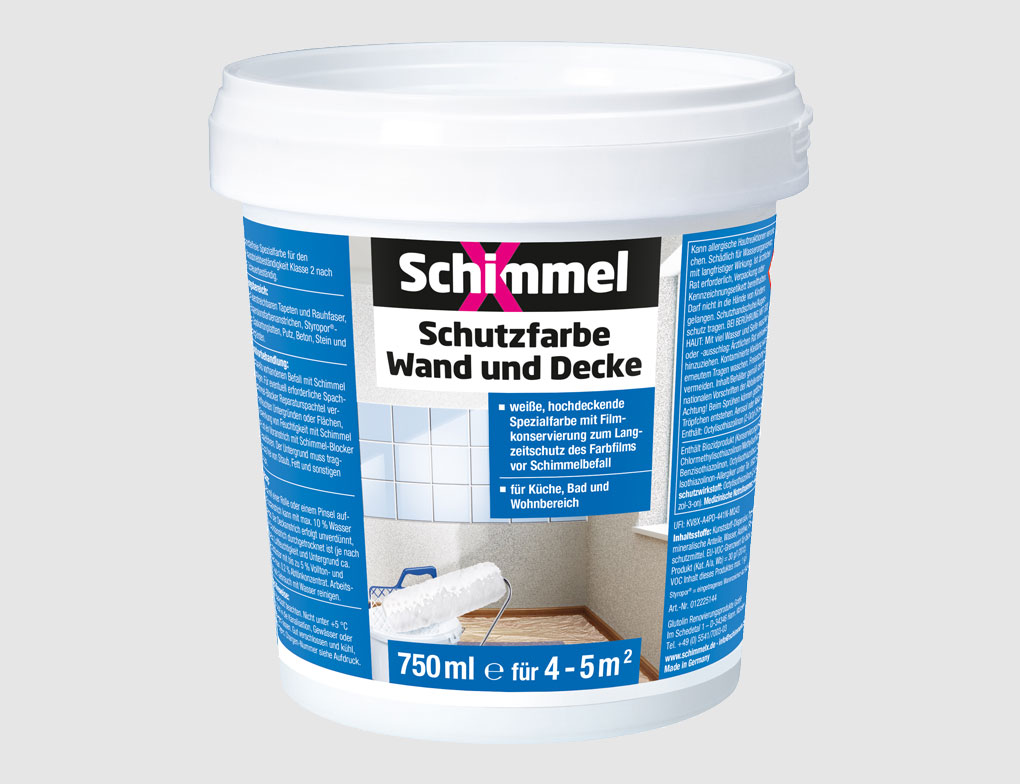 Schutzfarbe Wand und Decke Weiß
