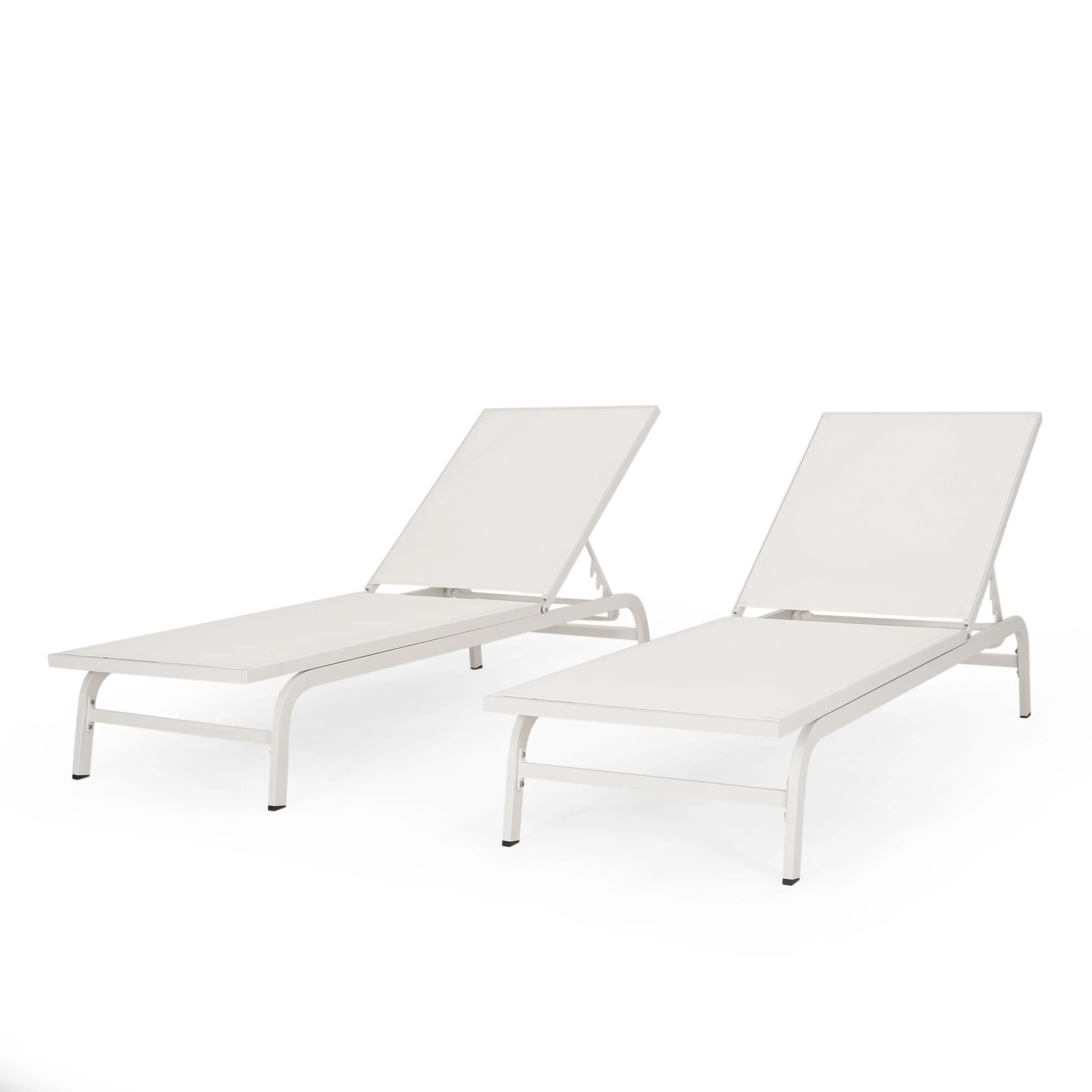 Finn Outdoor Aluminum and Outdoor Mesh Outdoor Chaise Lounge by Christopher Knight Home