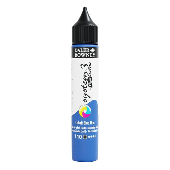 Daler-Rowney System3 Cobalt Blue Hue Fluid Acrylic 29.5ml (110)