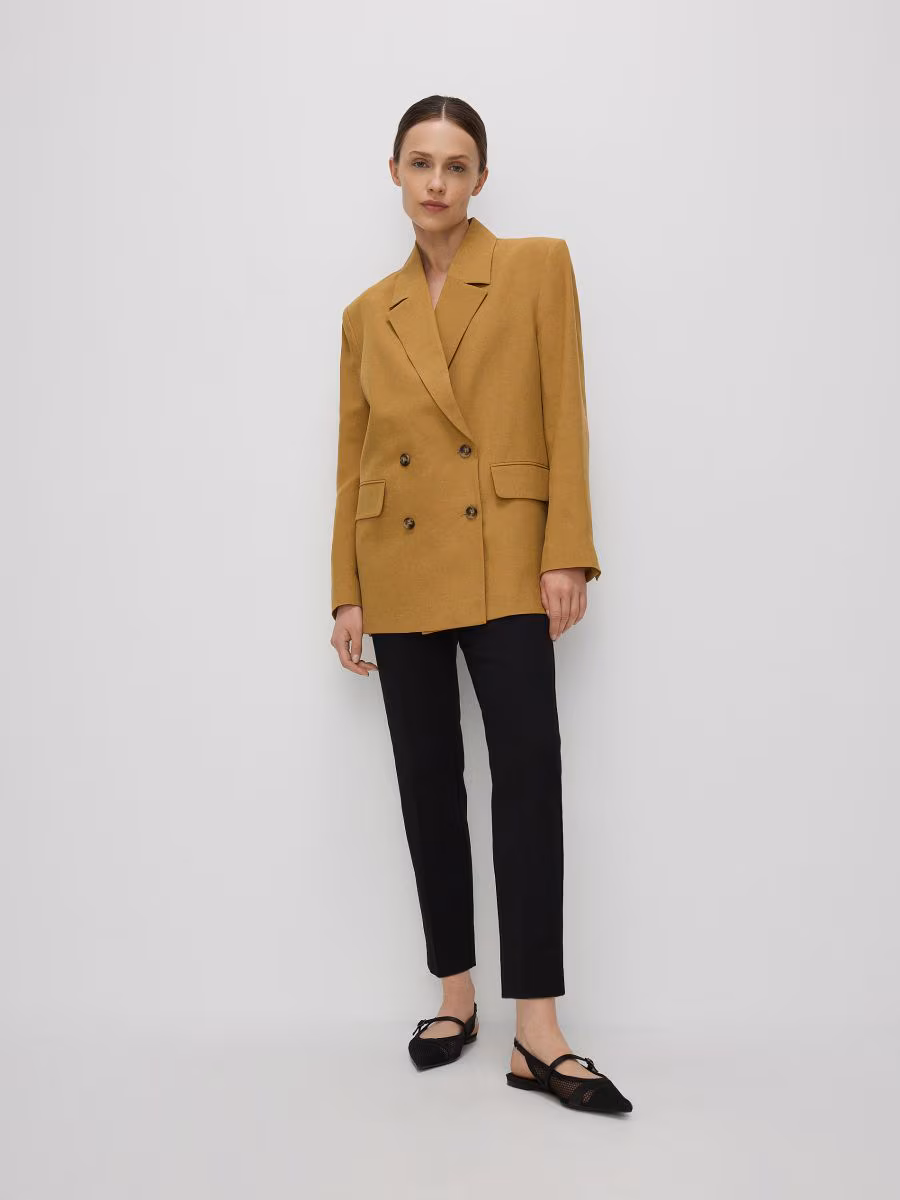 Cigarette Trousers With Pressed Crease