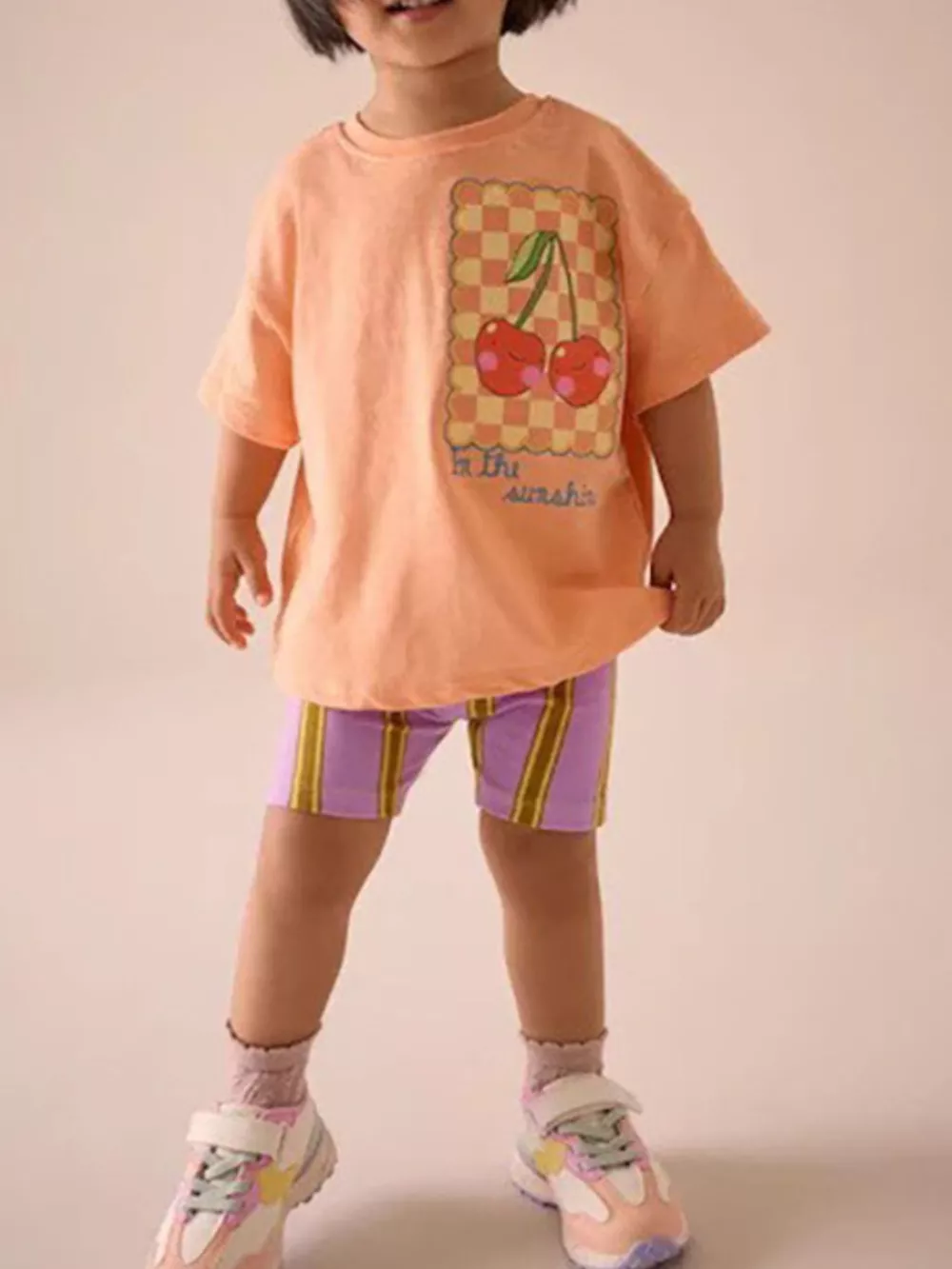 Children's Cherry Round Neck T-Shirt