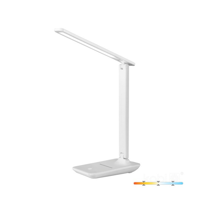 Lampka biurkowa nowoczesna NOBLITE biała LED 7W wys:35cm Kobi