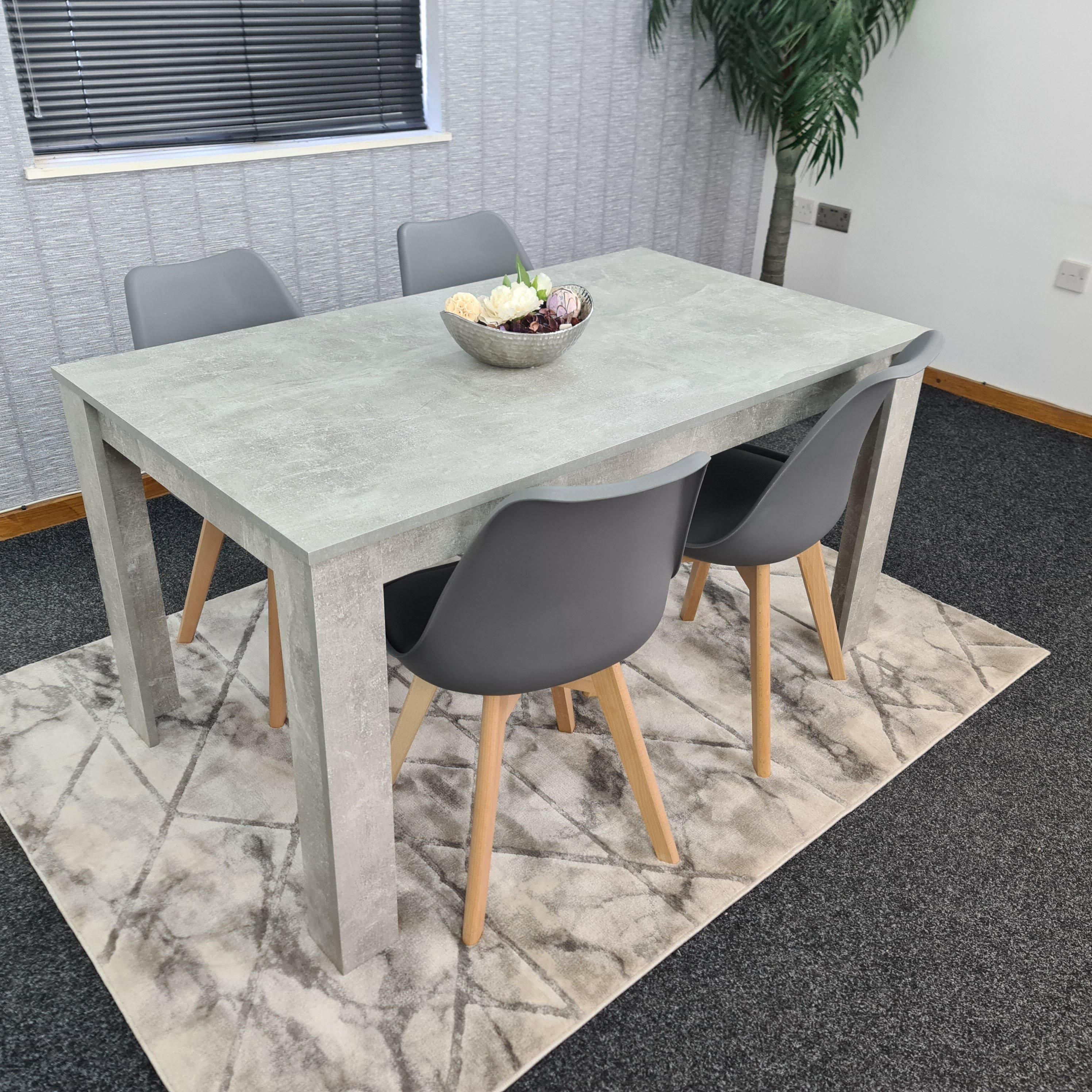 KOSY KOALA Kitchen Dining Table With 4 Chairs, Wooden table and Padded Chairs