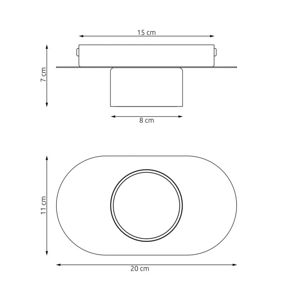 Lampa Sufitowa Diaz 1 Bl