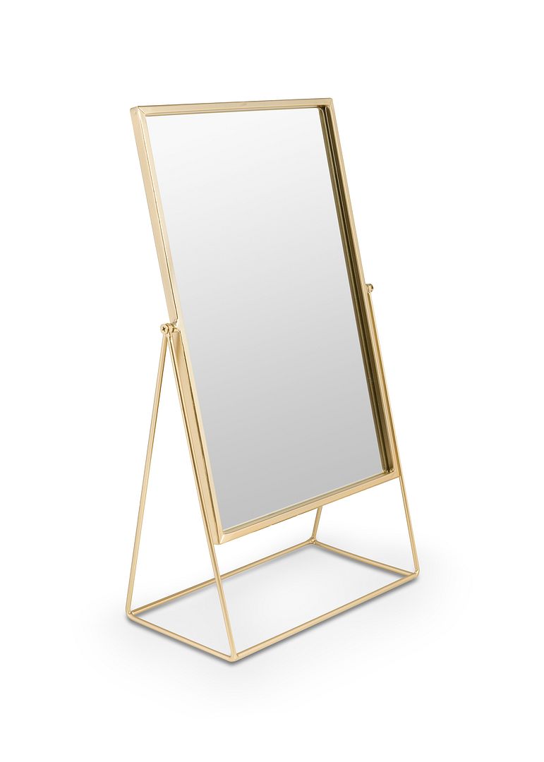 vtwonen Spiegel op standaard - Goud - 42.7cm
