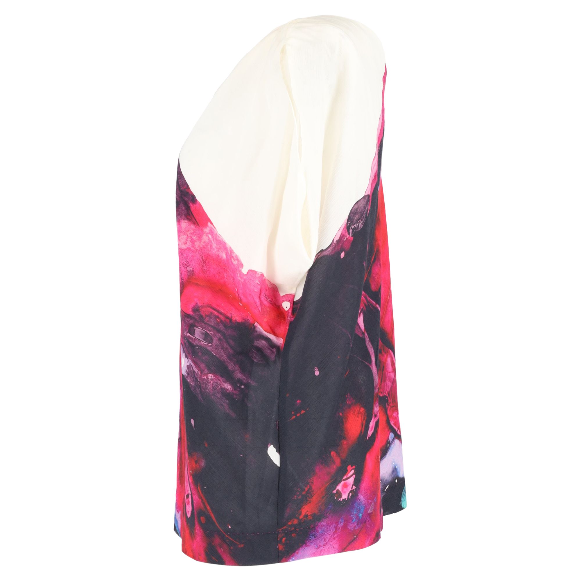 ESCADA Preloved Printed Chain Detail Stap Top in Multicolor Silk