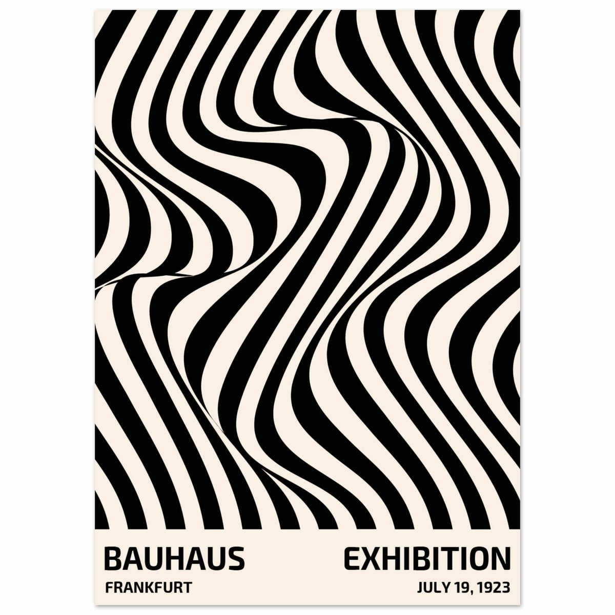 Artfulprints Poster Bauhaus - Exhibition Frankfurt  - 50x70 cm - Zwart / Wit
