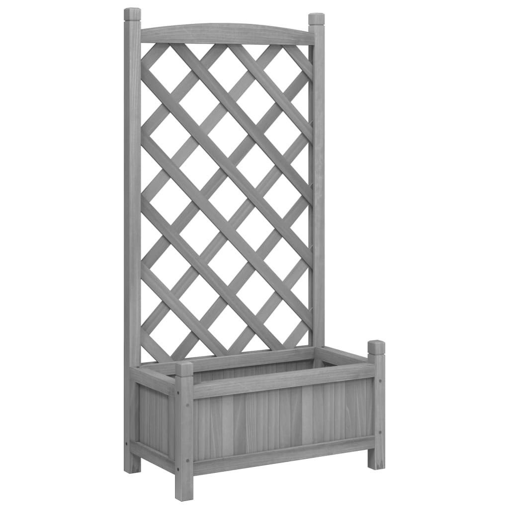 Skrzynia na rośliny Szary 55 x 29.5 x 110 cm Drewno vidaXL