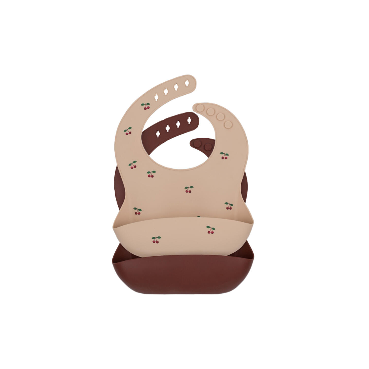 2-pak silikonehagesm&aelig;k, cherry/mocca