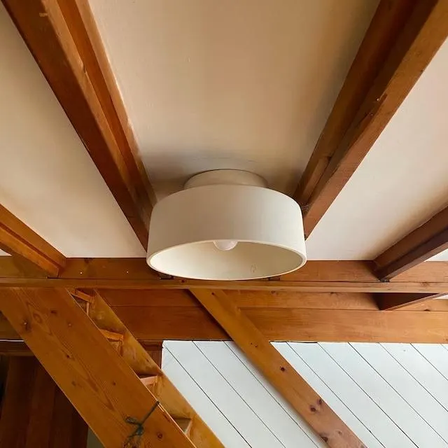 Handmade Ceramic Flush Mount Light, Low Ceiling Fixture, Terracotta Clay CANISTA