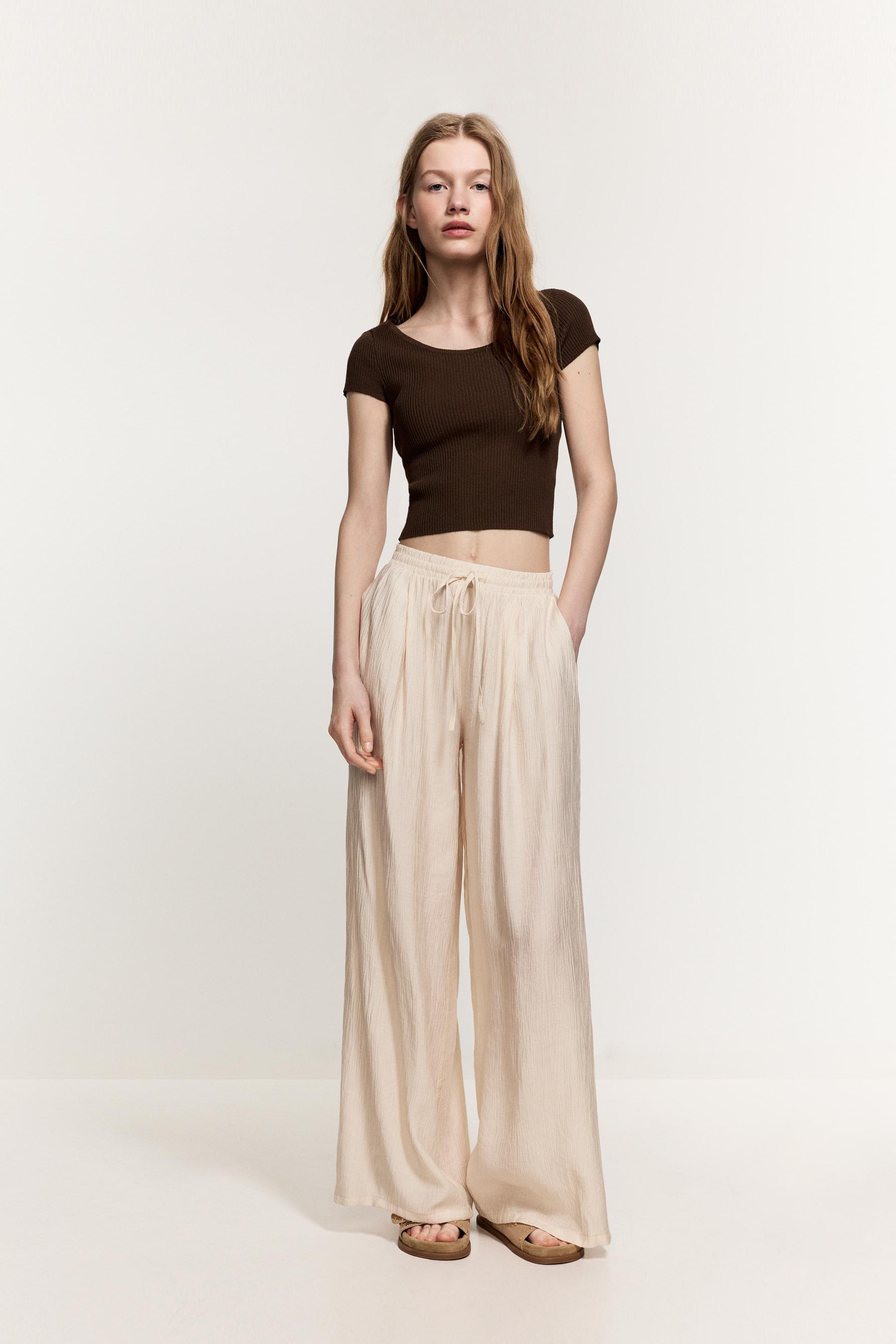 Pantalón wide leg fluido