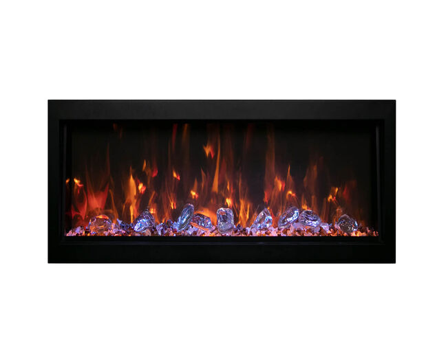Amantii Smart 72&Prime; Wide &ndash; Deep Indoor or Outdoor Electric Built-in only with Black Steel Surround