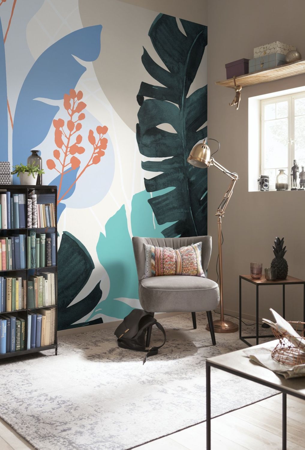 Sanders & Sanders fotobehang bladeren multicolor - 300 x 280 cm - 612024